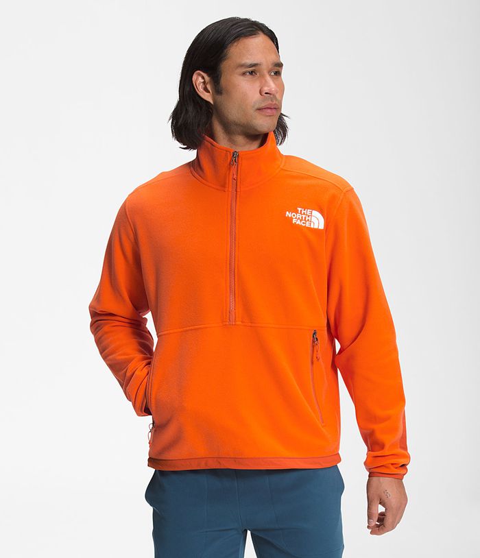 The North Face Pullover TKA Kataka Fleece Jacket Orange - Mens - Thailand XMSPO-7520